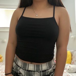 cotton on black cami tank top